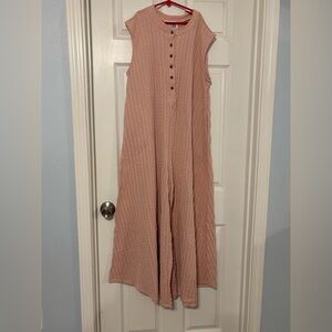 New with tags peach/pink romper jumpsuit size small